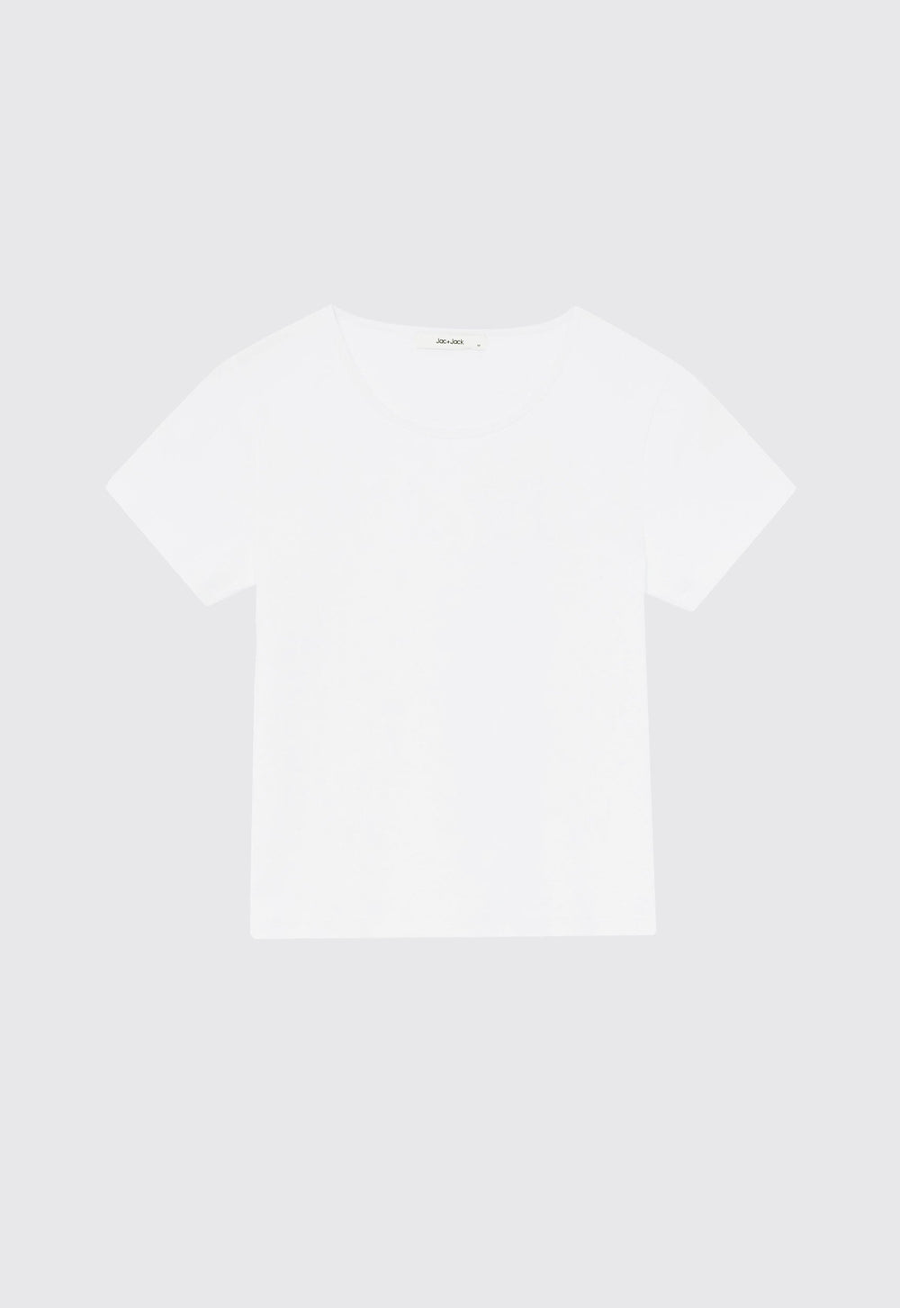 Jac+Jack Stand Ribbed Cotton Tee - White